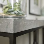 Ciao Bella Metal and Faux Concrete Console Table