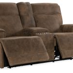 Wheeler Console Loveseat with Power Recline & Power Headrest