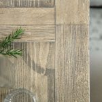Ciao Bella 84in Trestle Table with 2-18in Leaves-Flaky White/Black