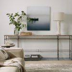 La Grange St James Metal and Stone Console