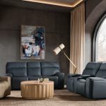 Riverton Power Gliding Console Loveseat with Power Headrest and Lumbar