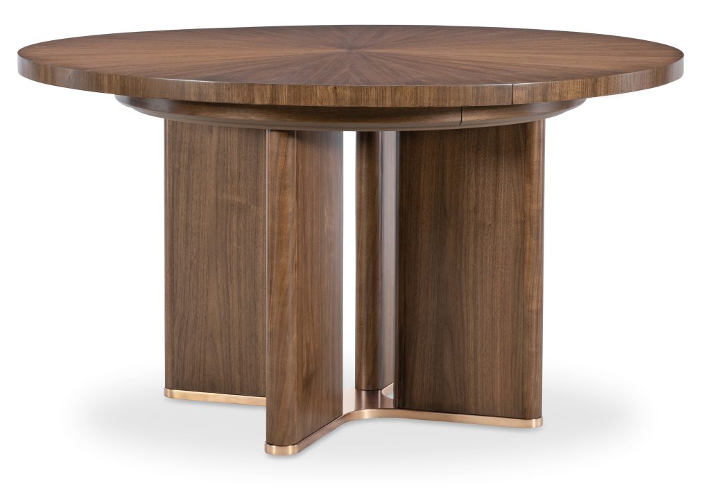 Eleana Round Dining Table with One 20-inch Leaf