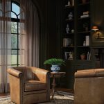 Axton Swivel leather Club Chair