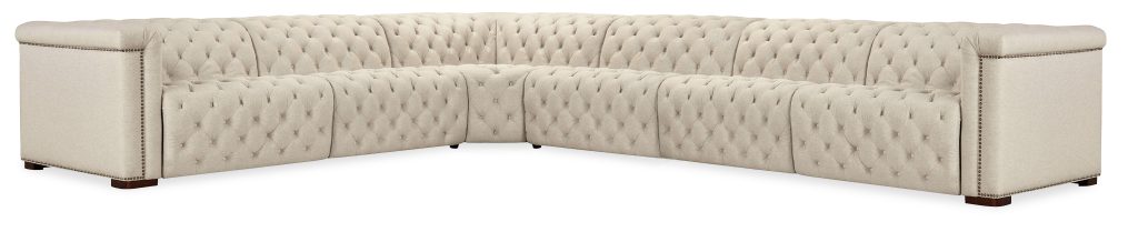 Savion Deux 6 Seat Sectional with Three Power Recliners and Seven Power Headrests
