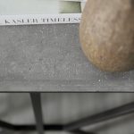 Ciao Bella Metal and Faux Concrete Console Table