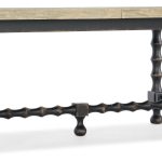 Ciao Bella 84in Trestle Table with 2-18in Leaves-Flaky White/Black