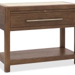 Driftwood One-Drawer Nightstand with Stone