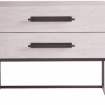 River Rock Metal Base Nightstand