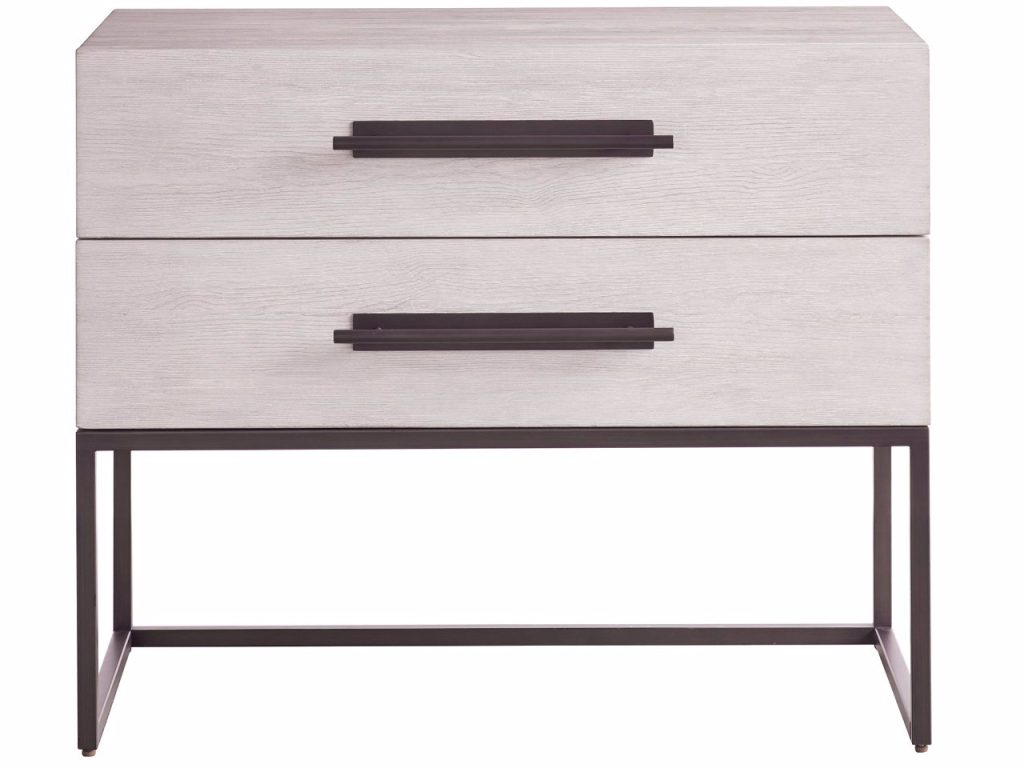 River Rock Metal Base Nightstand