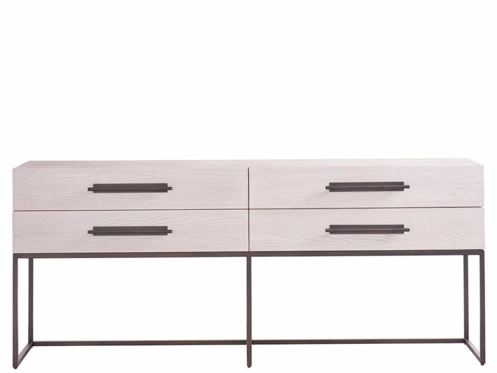 River Rock Metal Base Console