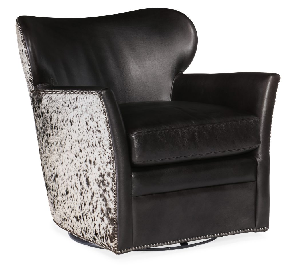 Kato leather Swivel Chair with Salt Pepper HOH