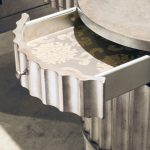 Melange Fluted Kidney Desk