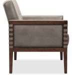 Carverdale leather Club Chair withWood Frame