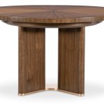 Eleana Round Dining Table with One 20-inch Leaf