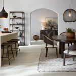 Retreat Pole Rattan Round Dining Table with 1-20in Leaf
