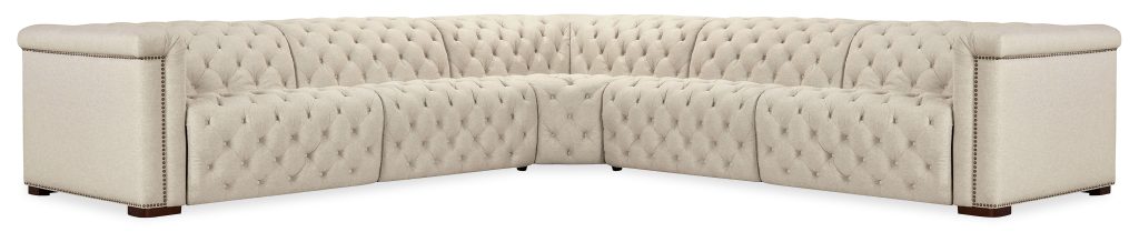 Savion Deux 5 Seat Sectional with Three Power Recliners and Six Power Headrests