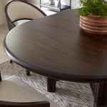 Retreat Pole Rattan Round Dining Table with 1-20in Leaf