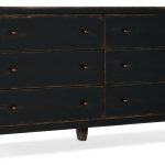Ciao Bella Six-Drawer Dresser- Black