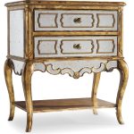 Sanctuary Mirrored Leg Nightstand - Bling