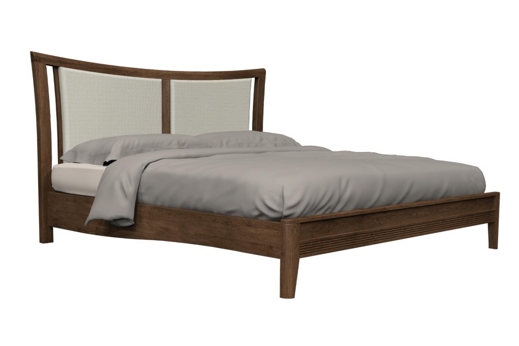 Westwood 1B	Queen Curved Upholstered Bed