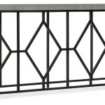Ciao Bella Metal and Faux Concrete Console Table
