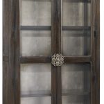 Sanctuary Glass Bunching Curio-Ebony Antiqued Oak