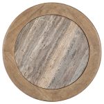 Vineyard Row Round Pedestal End Table