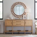 Retreat Pole Rattan Accent Mirror