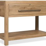 Driftwood One-Drawer Nightstand with Stone