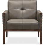 Carverdale leather Club Chair withWood Frame