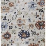 Melrose Transitional Floral & Botanical, Ivory/Red/Blue