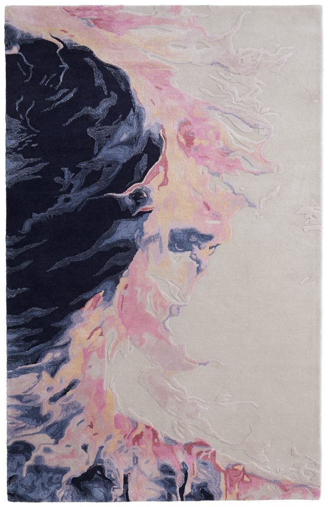 Kawai Modern Abstract, Pink/Blue/Ivory