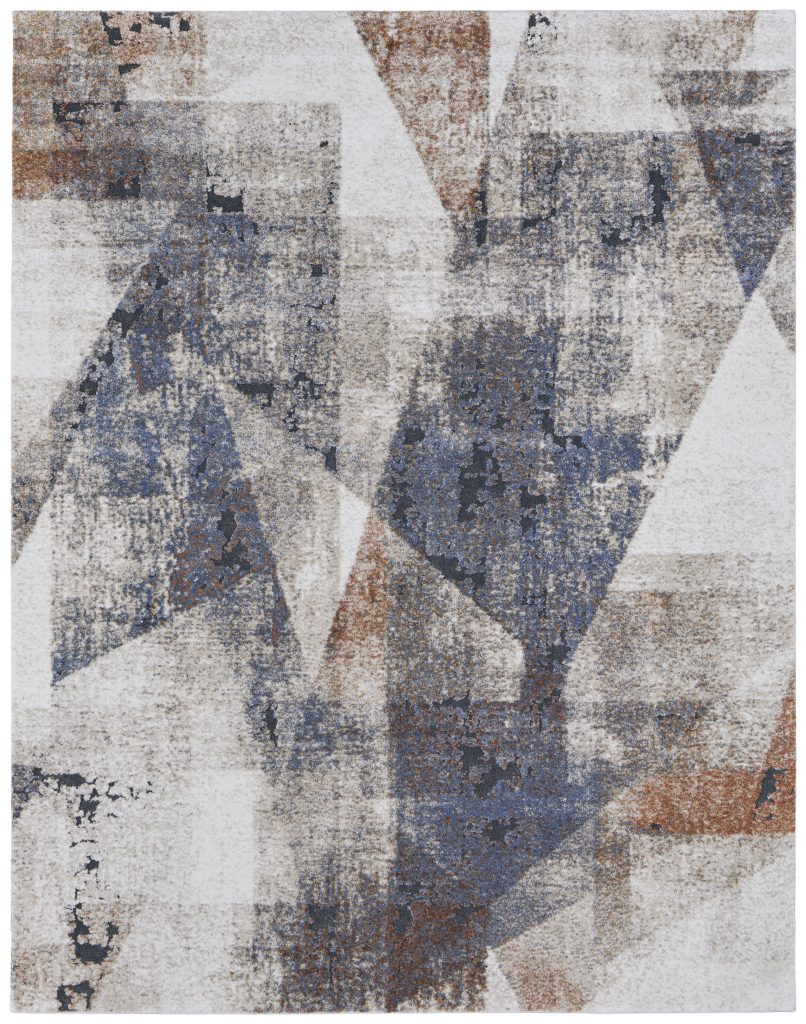 Gilmore Modern Color Block, Blue/Ivory/Taupe