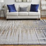 Clio Modern Abstract, Blue/Orange/Gray