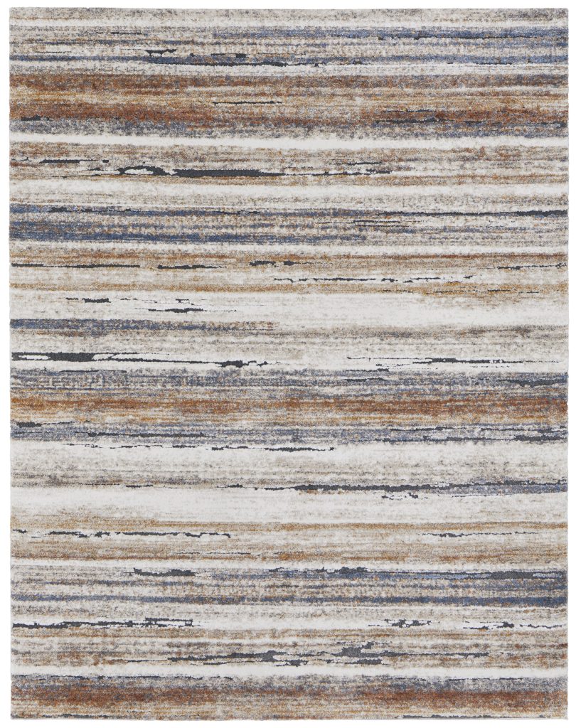 Gilmore Modern Stripes, Ivory/Orange/Gray