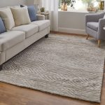 Colton Modern Geometric, Tan/Ivory/Brown