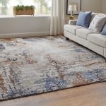 Gilmore Modern Distressed, Ivory/Blue/Taupe