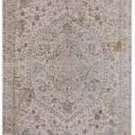 Cadiz Traditional Medallion, Ivory/Gray/Gold