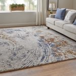 Gilmore Modern Abstract, Ivory/Blue/Orange