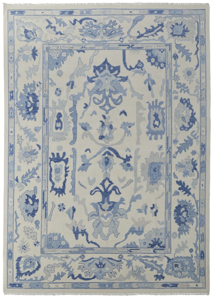 Karina Transitional Floral & Botanical, Ivory/Blue