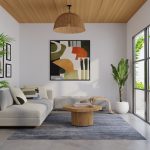Agape Modern Abstract, Gray/Ivory