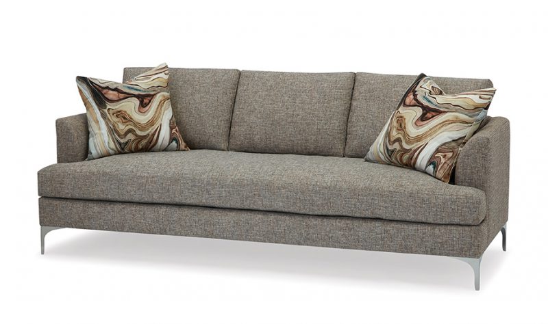 Lauren Chrome Bench Cushion Sofa