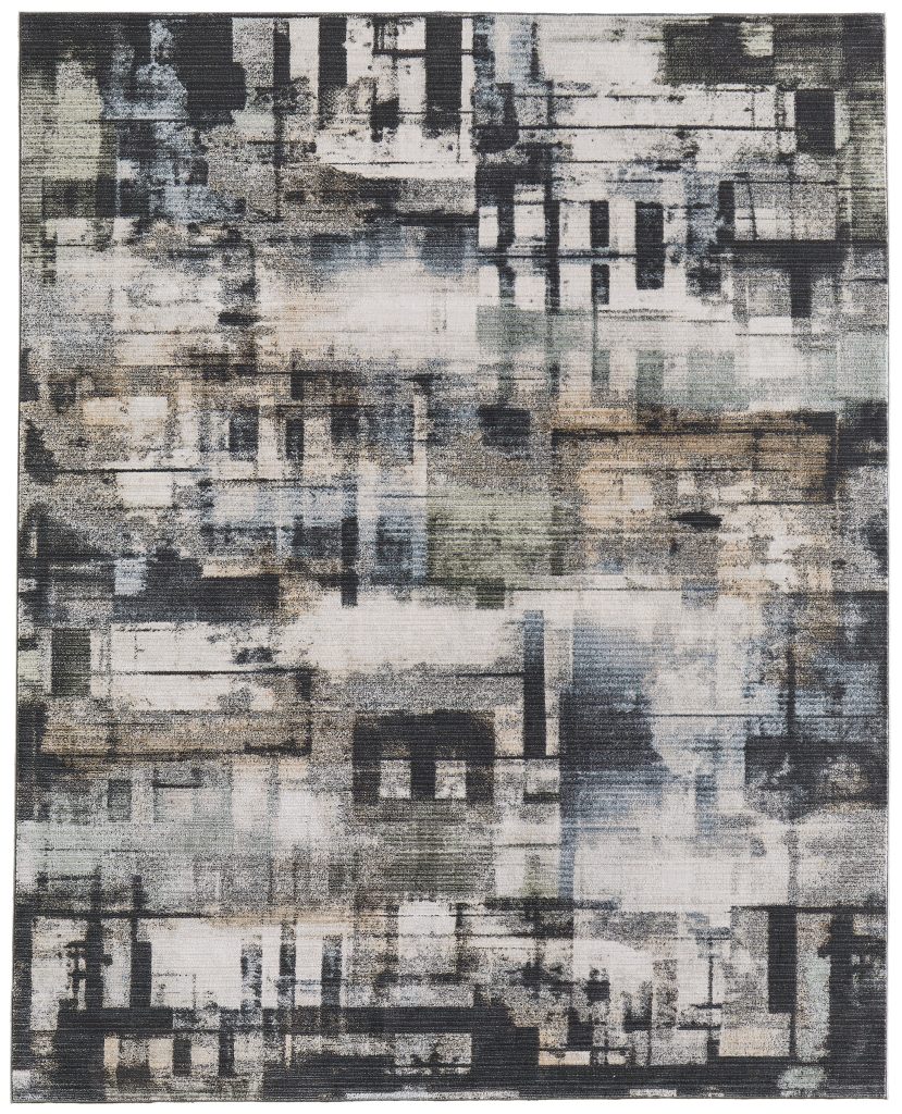 Greenwich Modern Geometric, Black/Ivory/Blue