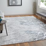 Astra Transitional Abstract, Gray/Silver/Ivory