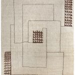 Agape Modern Abstract, Ivory/Brown