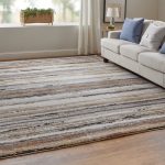 Gilmore Modern Stripes, Ivory/Orange/Gray