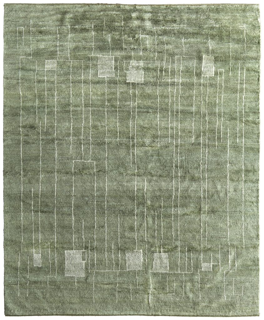 Agape Modern Abstract, Green/Ivory