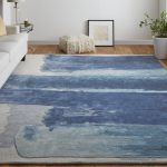 Anya Transitional Abstract, Blue/Ivory