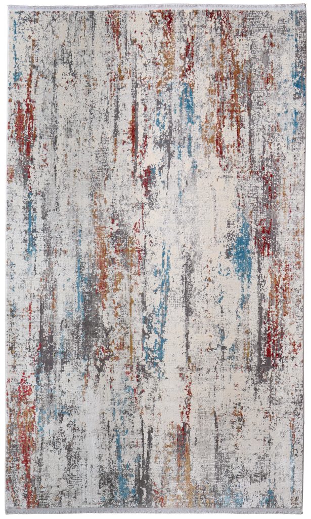 Cadiz Modern Abstract, Gray/Red/Blue