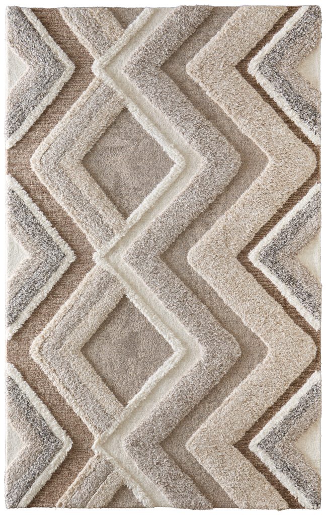 Anica Transitional Geometric, Brown/Gray/Ivory